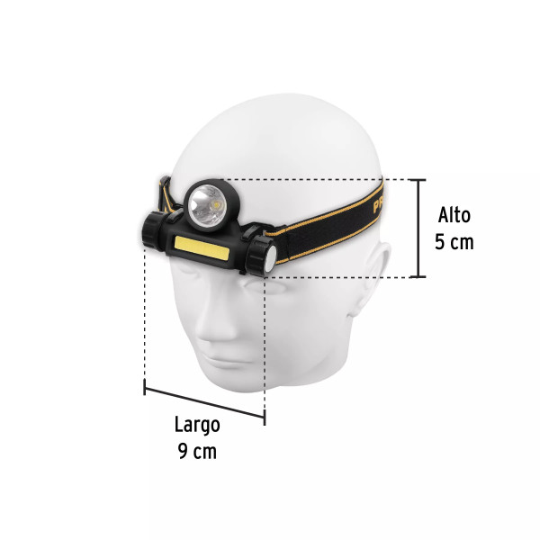 Linterna de minero LED 180 lm, con imán, recargable, PRETUL