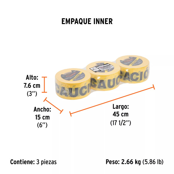 Rollo de 305 m de cinta delimitadora "Precaución", Truper