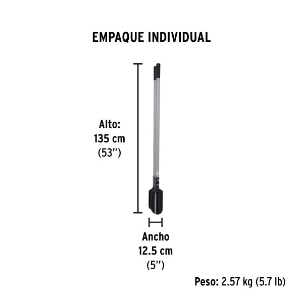 Cavador mangos de fibra de vidrio 44", Pretul