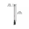 Cavador mangos de fibra de vidrio 44", Pretul