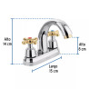 ‣ Mezcladora lavabo 4" cromo-oro, nariz curva | Foset