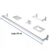 Juego de 5 accesorios para baño, metálicos, cromo, BASIC