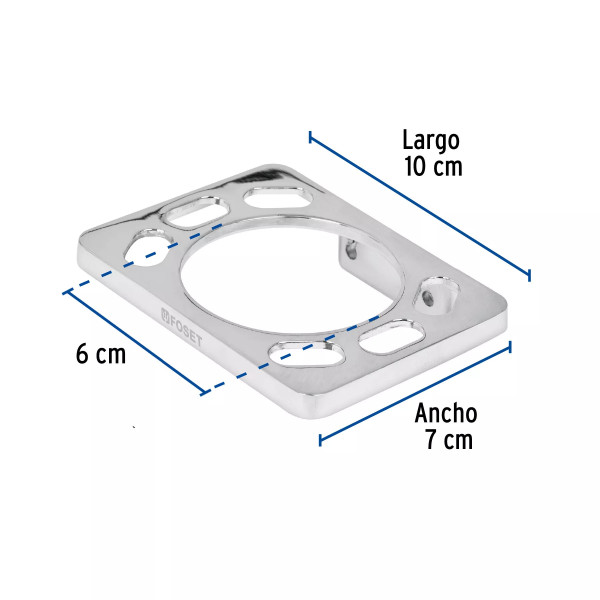 Portavaso cepillero, metálico, cromo, BASIC