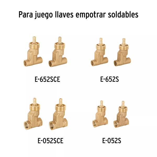 Juego de 2 manerales acrílico trans. para regadera, BASIC