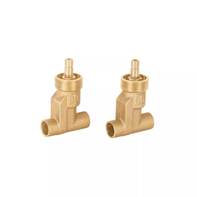 Juego llaves empotrar soldables, 1/4 vuelta, s/maneral FOSET