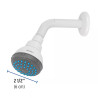 Regadera plástica redonda 2-1/2" grisblanca, FOSET BASIC