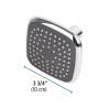 Regadera cuadrada de ABS 3-3/4" sin brazo, FOSET BASIC