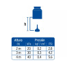 Regadera cuadrada 3-3/4" brazo y chapetón de acero, BASIC