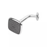 Regadera cuadrada 3-3/4" brazo y chapetón de acero, BASIC