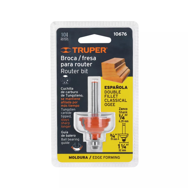 ‣ Broca router 1-1/4" con balero | Truper