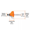 Broca para router, clásica, 1-3/8" con balero, Truper