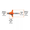 Broca para router, redondeado con moldura, 1-1/2" con balero