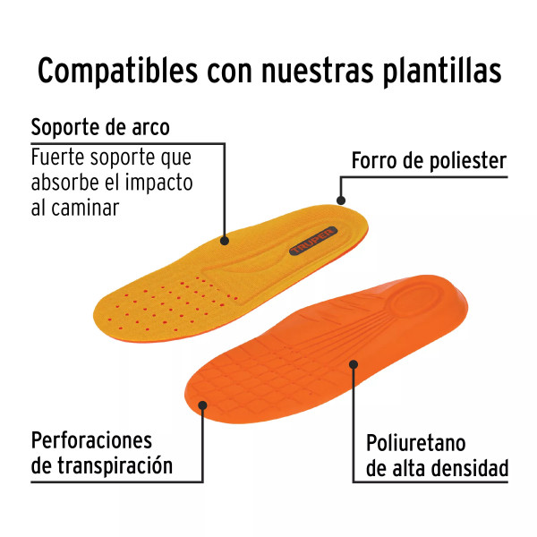 Bota de seguridad café, No.23, casquillo de poliamida, PRETUL