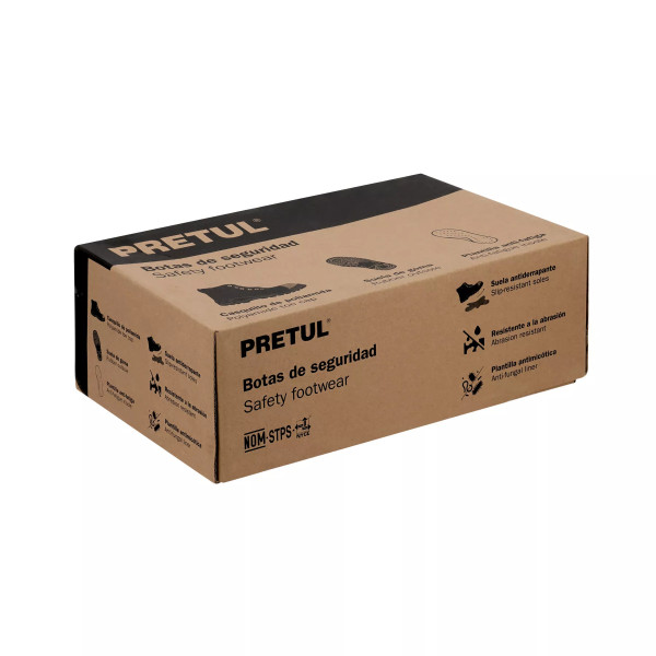 Bota de seguridad café, No.23, casquillo de poliamida, PRETUL