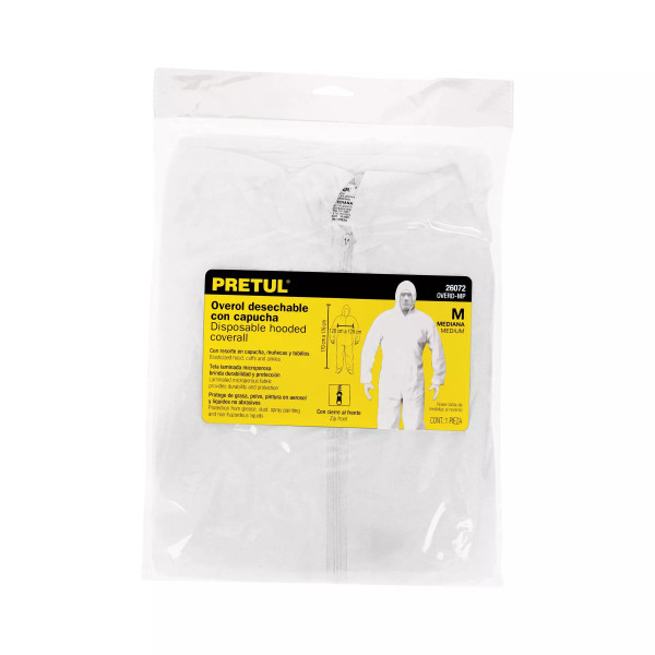 Overol desechable, talla M, Pretul