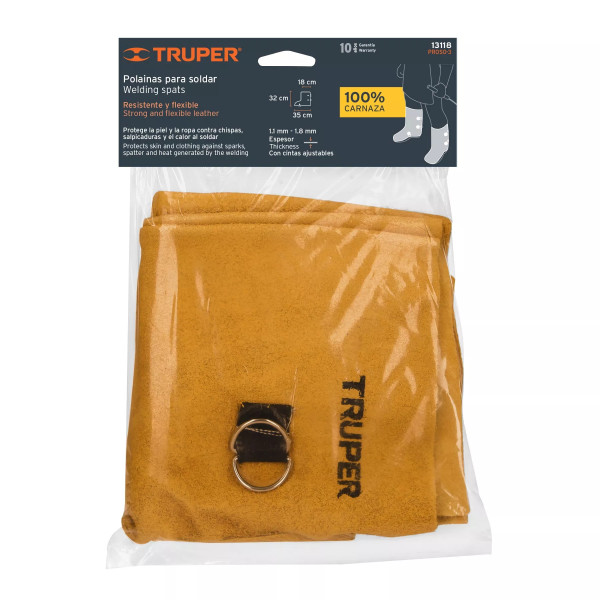 Protección para soldar, polainas de carnaza, Truper