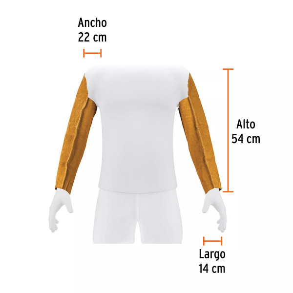 Protección para soldar, mangas decarnaza, Truper