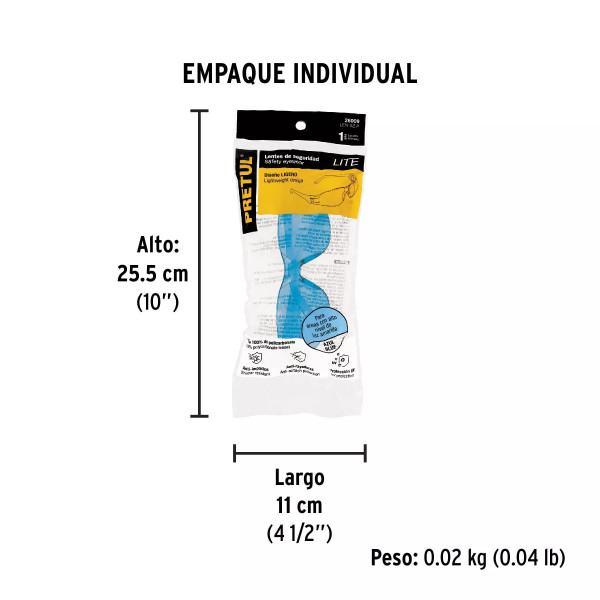 Lentes de seguridad azules, Pretul Lite