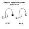 Cuello flexible para mezcladora de fregadero, cromo, AQUA