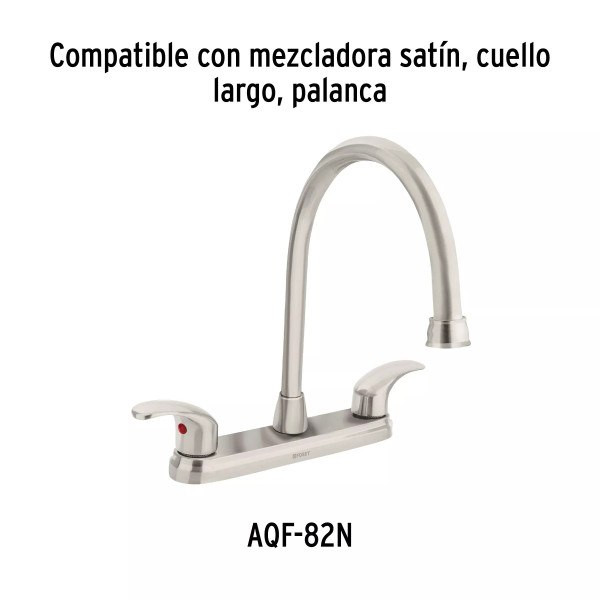 Cuello largo para mezcladora de fregadero, satín, AQUA