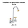 Cuello tipo bar para mezcladora de lavabo, cromo-oro, AQUA