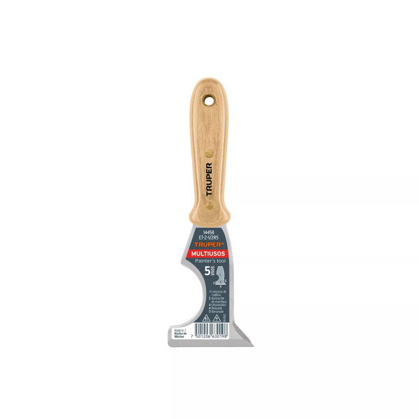 Espátula 2-1/2' De 5 Usos Con Mango De Madera, Truper | Espátulas y Similares