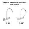 Cuello alto para mezcladora de fregadero, cromo, BASIC