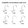 Cuello alto/curvo para mezcladora de fregadero, cromo, BASIC