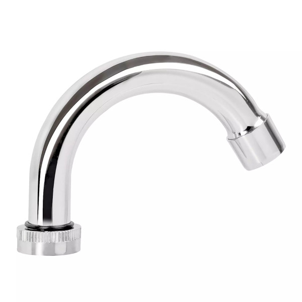 Cuello curvo para mezcladora de lavabo, cromo, BASIC
