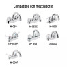 Cuello curvo para mezcladora de lavabo, cromo, BASIC