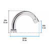 Cuello curvo para mezcladora de lavabo, cromo, BASIC