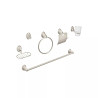 Juego de 6 accesorios p/baño satín chapetón ovalado, AQUA
