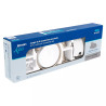 Juego de 6 accesorios p/baño satín chapetón ovalado, AQUA