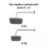 Brazo recto con chapetón para regadera, 30 cm, cromo, FOSET