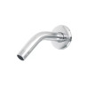 Brazo de acero cromado y chapetón de acero inox p/regadera