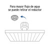 Regadera cuadrada 4", ABS, sin brazo, cromo, AQUA