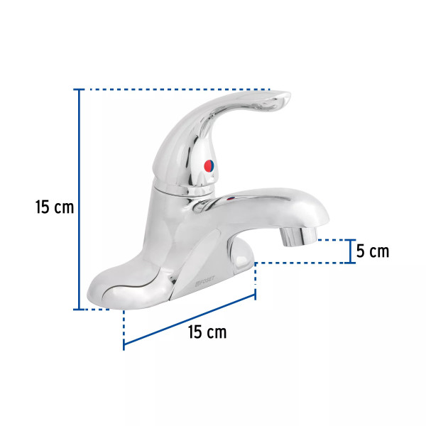Monomando 4" para lavabo, FOSET AERO