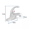 Monomando 4" para lavabo, FOSET AERO
