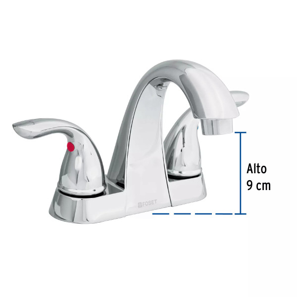 Mezcladora 4" cuello alto para lavabo, FOSET AERO
