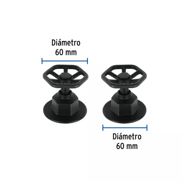 Juego de 2 manerales para regadera, volante, negro, TÚBIG