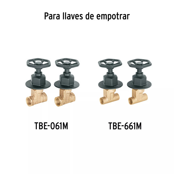 Juego de 2 manerales para regadera, volante, negro, TÚBIG