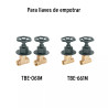 Juego de 2 manerales para regadera, volante, negro, TÚBIG