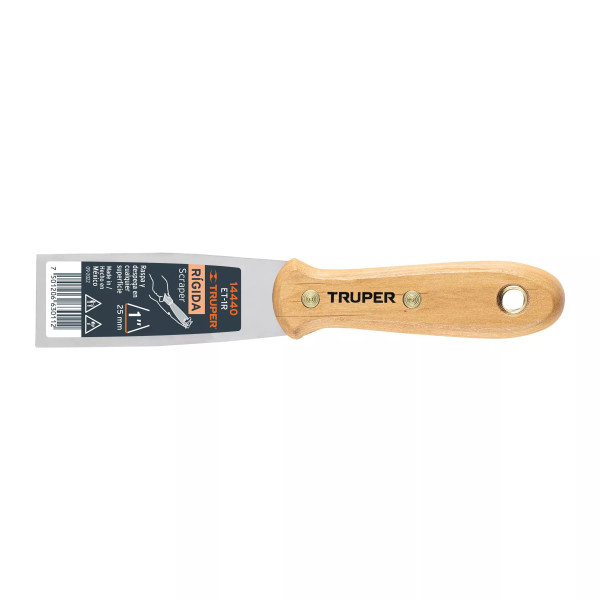 Espátula Rígida 1' Con Mango De Madera, Truper | Espátulas y Similares