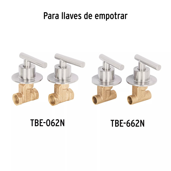 Juego de 2 manerales para regadera, palanca, satín, TÚBIG