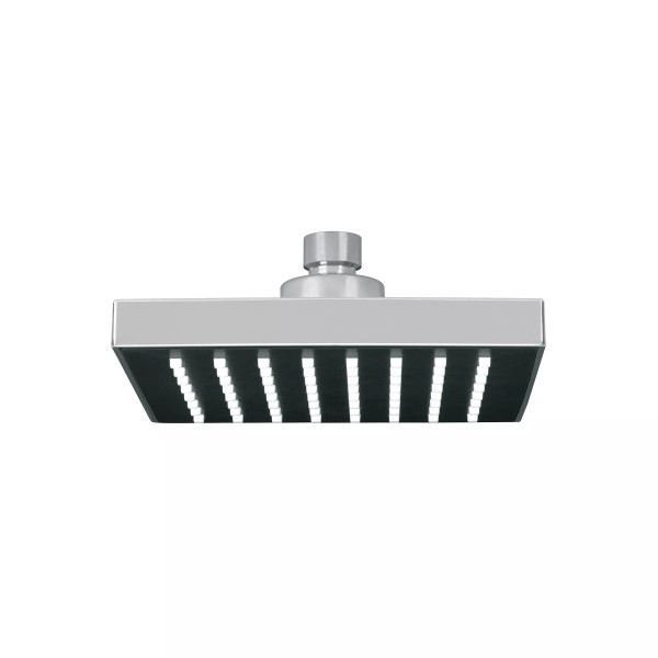 Regadera cuadrada 6", ABS, sin brazo, cromo, AQUA