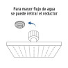 Regadera cuadrada 8", ABS, sin brazo, negro, AQUA