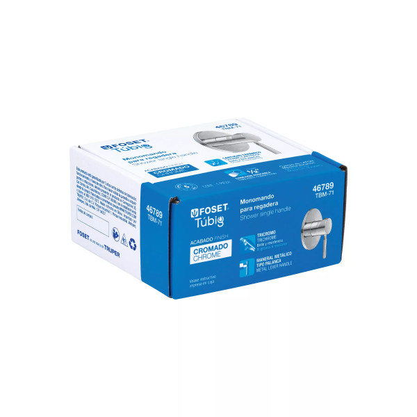 ‣ Monomando regadera cromo TÚBIG | Foset
