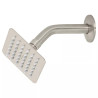 Regadera cuadrada 4", acero inox, con brazo, satín, TÚBIG