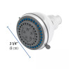 Regadera redonda 3-1/4", 5 funciones, sin brazo, FOSET AQUA