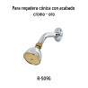 Regadera cónica 2-1/2", metálica, sin brazo, cromo-oro, AQUA